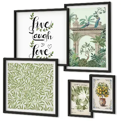 Wanddecoratie met plantenmotief stijlvolle compositie met boho-accenten