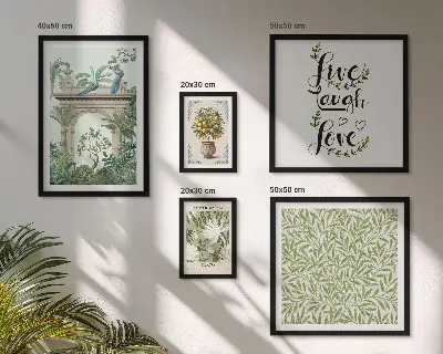 Wanddecoratie met plantenmotief stijlvolle compositie met boho-accenten