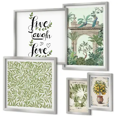 Wanddecoratie met plantenmotief stijlvolle compositie met boho-accenten