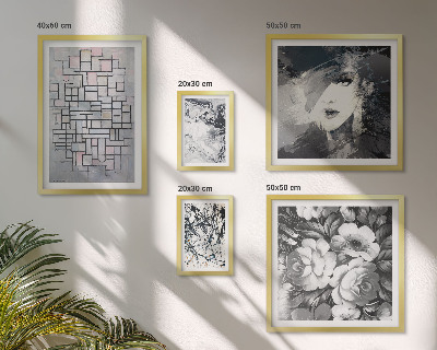 Gallery wall Abstracte bloemen, modern portret