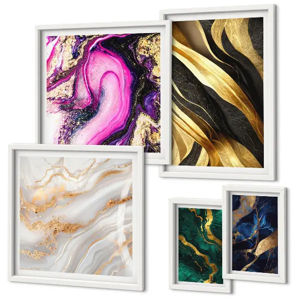 Wanddecoratie met abstracte patronen moderne compositie