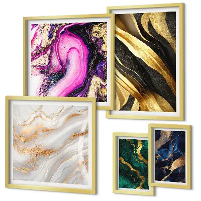 Wanddecoratie met abstracte patronen moderne compositie