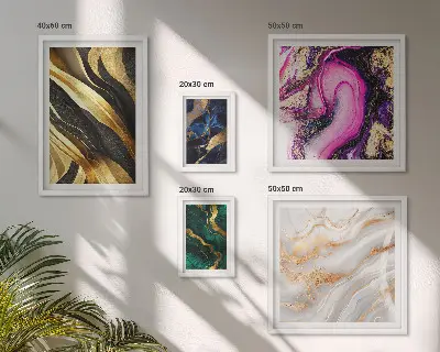 Wanddecoratie met abstracte patronen moderne compositie