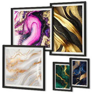 Wanddecoratie met abstracte patronen moderne compositie
