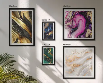 Wanddecoratie met abstracte patronen moderne compositie