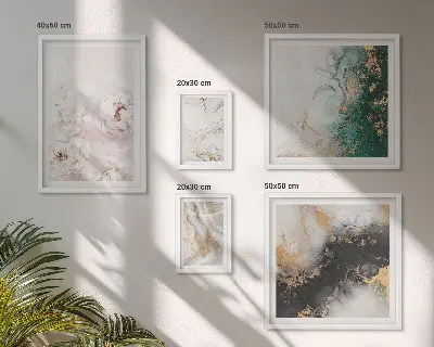 Moderne schilderijen set met bloemaccenten en abstracte elegantie