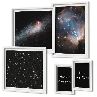 Gallery wall Kosmische inspiraties motivatie