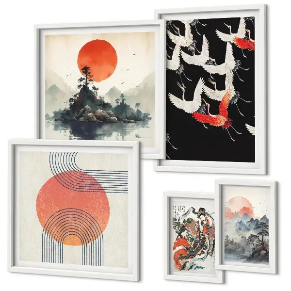 Gallery wall Japanse kunst natuurtraditie
