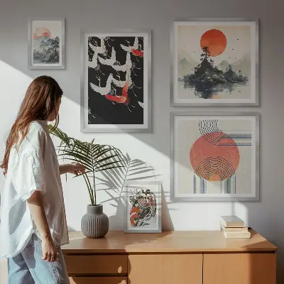 Gallery wall Japanse kunst natuurtraditie