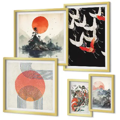 Gallery wall Japanse kunst natuurtraditie