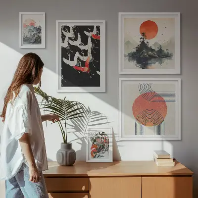 Gallery wall Japanse kunst natuurtraditie