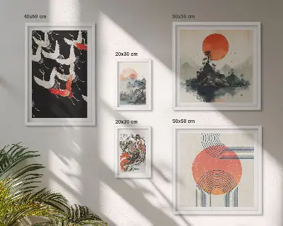 Gallery wall Japanse kunst natuurtraditie