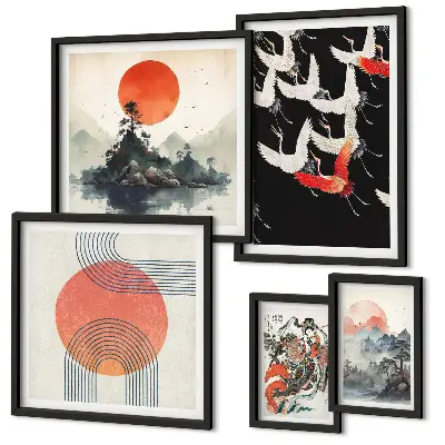 Gallery wall Japanse kunst natuurtraditie