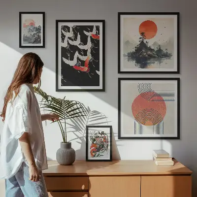 Gallery wall Japanse kunst natuurtraditie