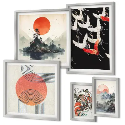 Gallery wall Japanse kunst natuurtraditie
