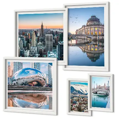 Wanddecoratie compositie Stedelijke landschappen architectuur natuur