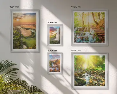 Galerijmuur landschappen watervallen en valleien