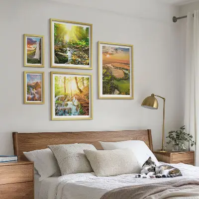 Galerijmuur landschappen watervallen en valleien
