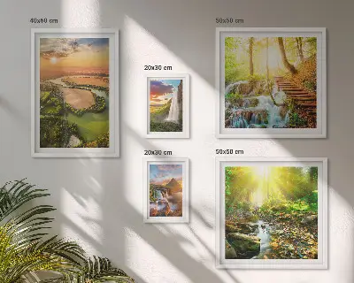 Galerijmuur landschappen watervallen en valleien