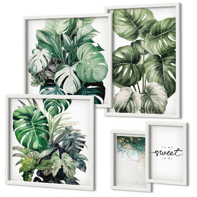 Moderne schilderijen set Moderne plantmotieven
