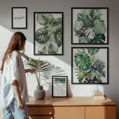 Moderne schilderijen set Moderne plantmotieven