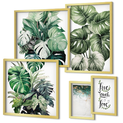Gallery wall Plantmotieven citaten abstractie
