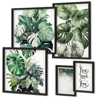 Gallery wall Plantmotieven citaten abstractie