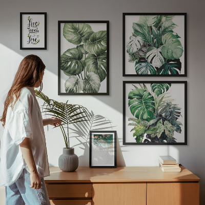 Gallery wall Plantmotieven citaten abstractie
