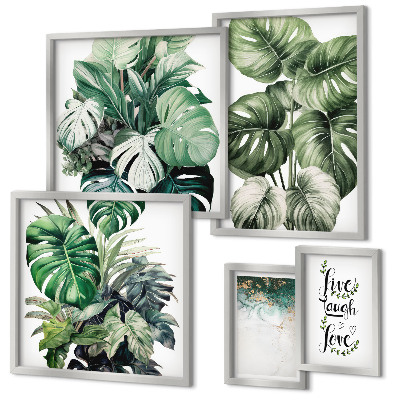 Gallery wall Plantmotieven citaten abstractie