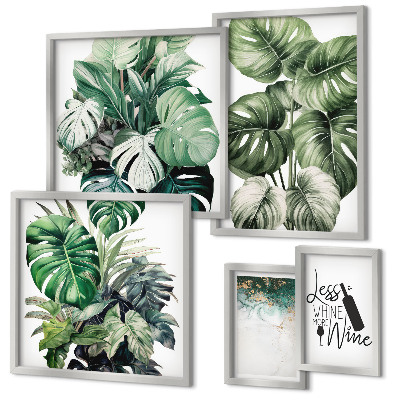 Wanddecoratie compositie Abstracte citaten over planten