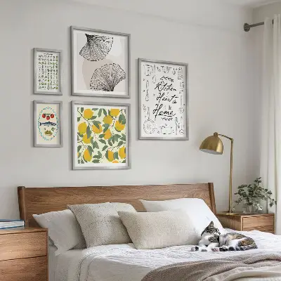 Moderne schilderijen set met stijlvolle keukeninspiratie
