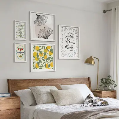 Moderne schilderijen set met stijlvolle keukeninspiratie