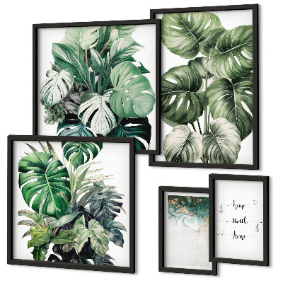 Wanddecoratie compositie Moderne plantinspiraties
