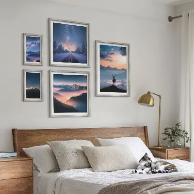 Gallery wall Berglandschappen 's nachts