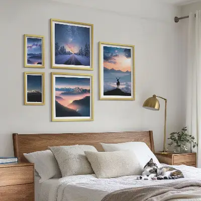 Gallery wall Berglandschappen 's nachts