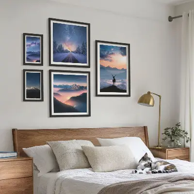 Gallery wall Berglandschappen 's nachts