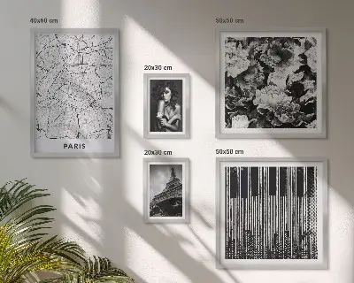 Gallery wall met een elegant Parijs architectuurontwerp