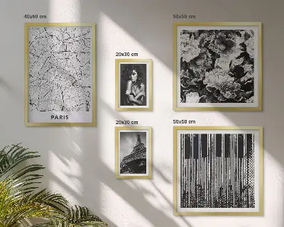 Gallery wall met een elegant Parijs architectuurontwerp