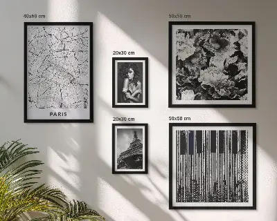 Gallery wall met een elegant Parijs architectuurontwerp