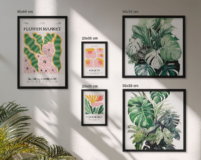 Moderne schilderijen set Plantenmotieven boho bloemen