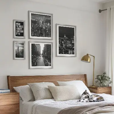Wanddecoratie compositie Zwart-witfoto's van New York City
