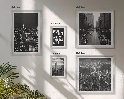 Wanddecoratie compositie Zwart-witfoto's van New York City