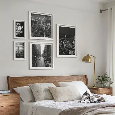 Wanddecoratie compositie Zwart-witfoto's van New York City