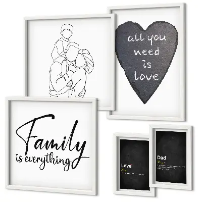 Gallery wall Familiewaarden, liefde, verbondenheid