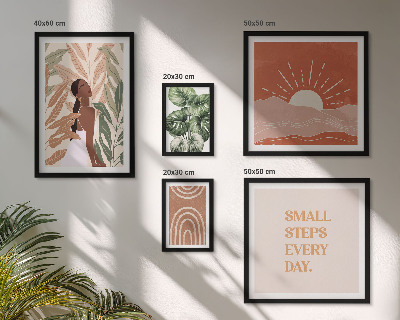 Wanddecoratie compositie Plantenmotief in boho-stijl