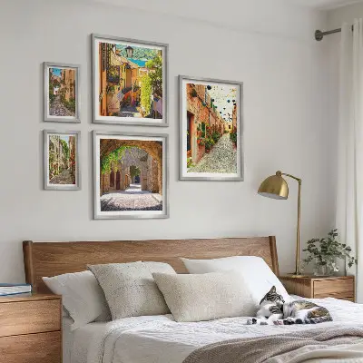 Gallery wall Charmante groene straten van de stad