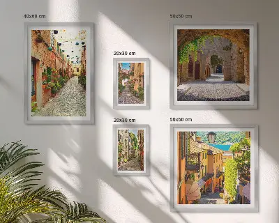 Gallery wall Charmante groene straten van de stad