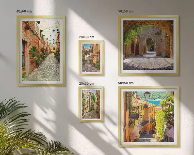 Gallery wall Charmante groene straten van de stad