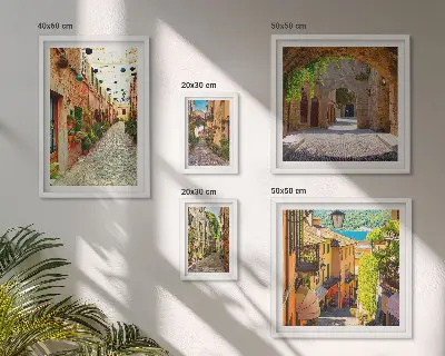 Gallery wall Charmante groene straten van de stad