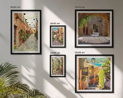 Gallery wall Charmante groene straten van de stad